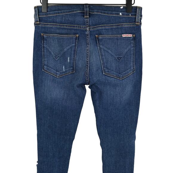 Hudson Krista Ankle S. Skinny W/ Raw Hem Denim Jeans Size 25 - Picture 5 of 7